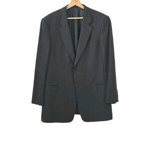 Armani Collezione Blazer Men US 44R Gray Wool Blend Lined 2B Double Vented Italy